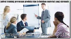 jadwal training PRODUCTION PLANNING AND INVENTORY CONTROL 