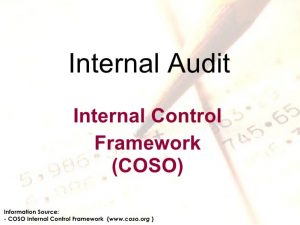 TRAINING ONLINE COSO-BASED AUDIT : A NEW PARADIGM OF INTERNAL CONTROL & INTERNAL AUDIT