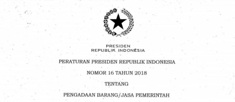 TRAINING ONLINE PERPRES NO.16 TAHUN 2018