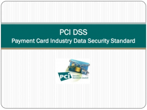 TRAINING PCI DSS: PAYMENT CARD INDUSTRY DATA SECURITY